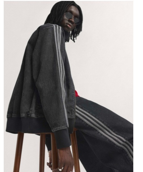 adidas(アディダス)の「【adidas /アディダス】 ADICOLOR DENIM FIREBIRD TRACK TOP/ アディカラー デニム ファイヤーバード トラックトップ /CV103 DE291(ブルゾン・メンズ・インディゴブルー/ブラック・XL/L/M)」の3枚目の写真