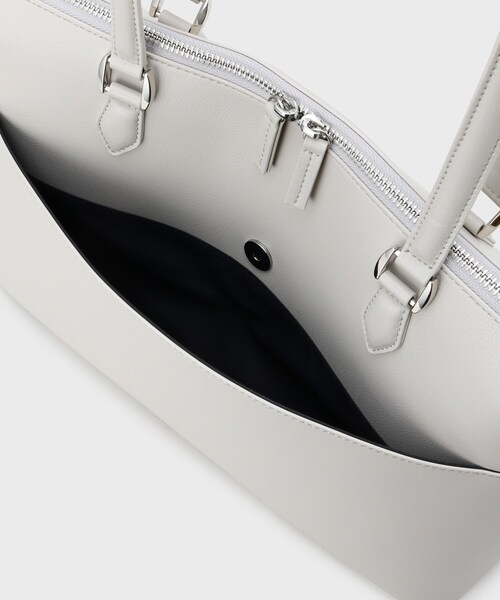 UNTITLED（アンタイトル）の「【PC・A4サイズ書類対応】ベーシックトート（トートバッグ・レディース・ライトグレー系4/ブラック系4・99）」の15枚目の写真