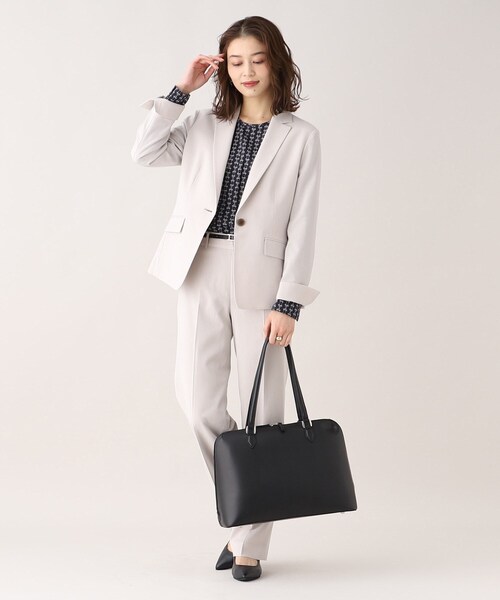 UNTITLED（アンタイトル）の「【PC・A4サイズ書類対応】ベーシックトート（トートバッグ・レディース・ライトグレー系4/ブラック系4・99）」の18枚目の写真