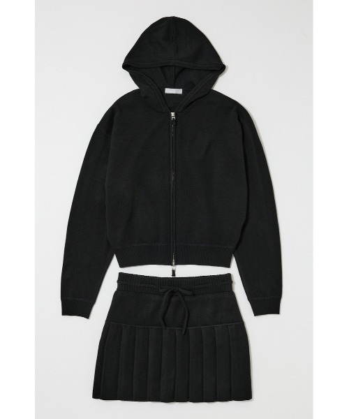 MOUSSY(マウジー)の「ZIP UP パーカー & PLEATED ミニスカート(ワンピース・レディース・杢グレー/ブラック/バーガンディー・1/2)」の8枚目の写真