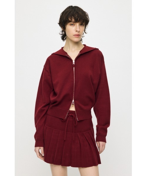 MOUSSY(マウジー)の「ZIP UP パーカー & PLEATED ミニスカート(ワンピース・レディース・杢グレー/ブラック/バーガンディー・1/2)」の12枚目の写真