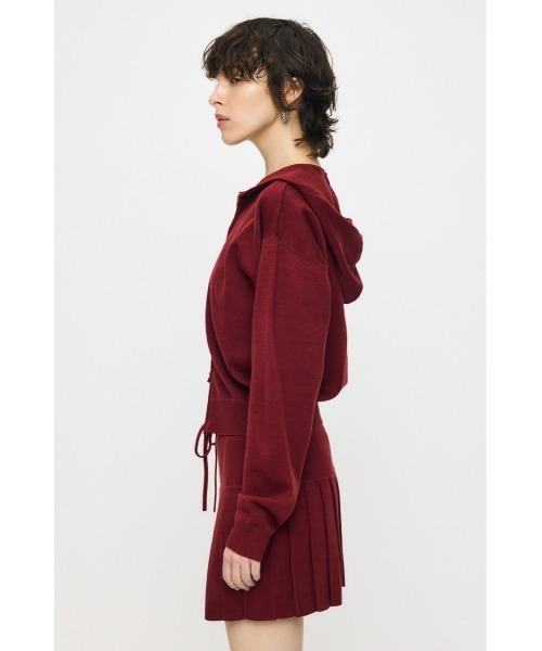 MOUSSY(マウジー)の「ZIP UP パーカー & PLEATED ミニスカート(ワンピース・レディース・杢グレー/ブラック/バーガンディー・1/2)」の13枚目の写真