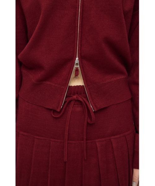 MOUSSY(マウジー)の「ZIP UP パーカー & PLEATED ミニスカート(ワンピース・レディース・杢グレー/ブラック/バーガンディー・1/2)」の19枚目の写真