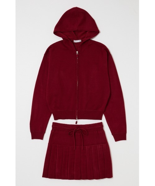 MOUSSY(マウジー)の「ZIP UP パーカー & PLEATED ミニスカート(ワンピース・レディース・杢グレー/ブラック/バーガンディー・1/2)」の21枚目の写真