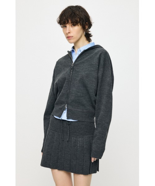 MOUSSY(マウジー)の「ZIP UP パーカー & PLEATED ミニスカート(ワンピース・レディース・杢グレー/ブラック/バーガンディー・1/2)」の22枚目の写真