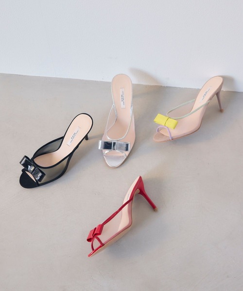 SEVEN TWELVE THIRTY(セヴントゥエルヴサーティー)の「LovelyWalk チュールリボンミュール(サンダル・レディース・レッド/ブラック/イエロー系その他/シルバー・22cm/22.5cm/23cm/23.5cm/24cm/24.5cm)」の8枚目の写真