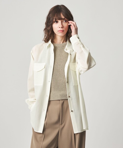 Steven Alan（スティーブンアラン）の「＜Steven Alan＞レギュラーカラー シャツ（シャツ/ブラウス・レディース・オフホワイト/モカ・M/S）」の7枚目の写真