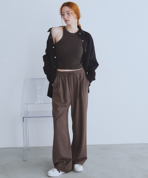 Auntie Rosa Holiday（アンティローザホリデー）の「イージースラックスパンツ / サイズ展開あり（スラックス・レディース・ブラウン/ブラック/グレー・SMALL/MEDIUM）」の5枚目の写真