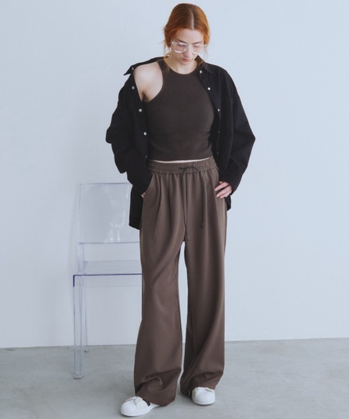 Auntie Rosa Holiday（アンティローザホリデー）の「イージースラックスパンツ / サイズ展開あり（スラックス・レディース・ブラウン/ブラック/グレー・SMALL/MEDIUM）」の6枚目の写真