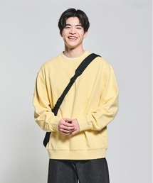 BACK NUMBER（バックナンバー）の「【BACK NUMBER】ピグメント加工クルーネックトレーナー (ドロップショルダー / ボックスシルエット / ユニセックス)（スウェット）」