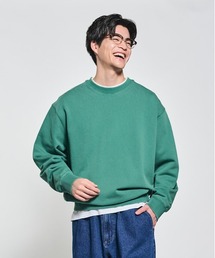BACK NUMBER（バックナンバー）の「【BACK NUMBER】ピグメント加工クルーネックトレーナー (ドロップショルダー / ボックスシルエット / ユニセックス)（スウェット）」