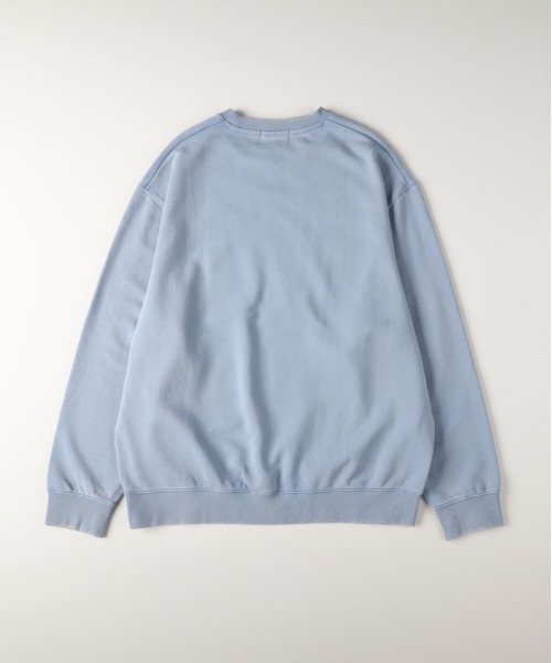 BACK NUMBER(バックナンバー)の「【BACK NUMBER】ピグメント加工クルーネックトレーナー (ドロップショルダー / ボックスシルエット / ユニセックス)(スウェット・メンズ・ネイビー/イエロー/サックスブルー/ブラック/ブラウン/グリーン・S/M/XL/L)」の21枚目の写真