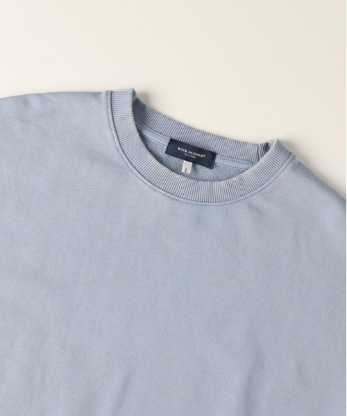 BACK NUMBER(バックナンバー)の「【BACK NUMBER】ピグメント加工クルーネックトレーナー (ドロップショルダー / ボックスシルエット / ユニセックス)(スウェット・メンズ・ネイビー/イエロー/サックスブルー/ブラック/ブラウン/グリーン・S/M/XL/L)」の22枚目の写真