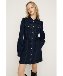 SLY（スライ）の「LACE UP FRONT BUTTON S/OP レースアップ フロントボタン ショートワンピース 春服（ワンピース）」
