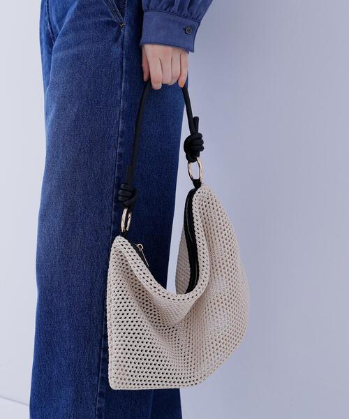 NATURAL BEAUTY BASIC（ナチュラルビューティーベーシック）の「◇トルノメッシュワンショルダーバッグ（ショルダーバッグ・レディース・ホワイト系その他・ﾌﾘ-）」の2枚目の写真