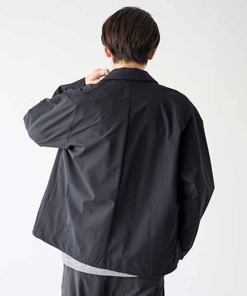 coen(コーエン)の「ストレッチテックナイロンカバーオール【ストレッチ、はっ水、耐摩耗性、UVカット】(カバーオール・メンズ・ブラック/ベージュ/オリーブ/ダークグレー・S/M/L/XL)」の6枚目の写真