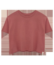 ベーシック クロップド 半袖Tシャツ DEVI-T0109-ダスティローズ