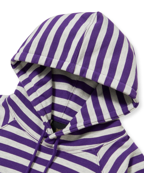 BROWNBREATH（ブラウンブレス）の「W STRIPE TAG CROP HOODIE - PURPLE/OATMEAL（パーカー・レディース・その他・S/M）」の3枚目の写真