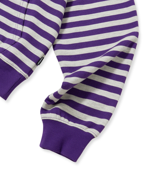 BROWNBREATH（ブラウンブレス）の「W STRIPE TAG CROP HOODIE - PURPLE/OATMEAL（パーカー・レディース・その他・S/M）」の5枚目の写真