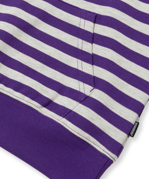 BROWNBREATH（ブラウンブレス）の「W STRIPE TAG CROP HOODIE - PURPLE/OATMEAL（パーカー・レディース・その他・S/M）」の6枚目の写真