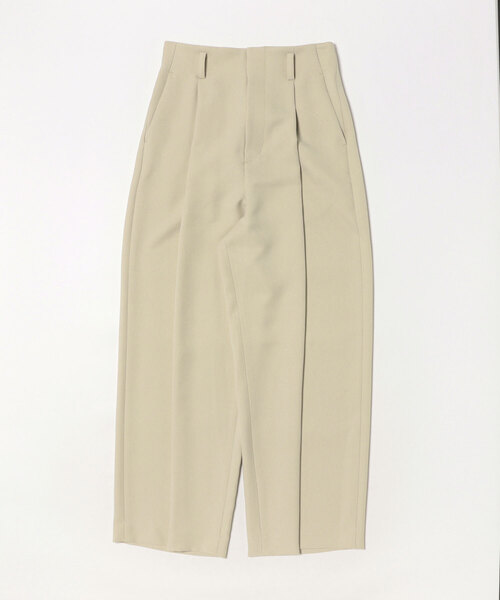 STRAWBERRY-FIELDS(ストロベリーフィールズ)の「パウダーツイル_タックストレートパンツ(スラックス・レディース・ベージュ/ネイビー/ブラック・1/2)」の2枚目の写真