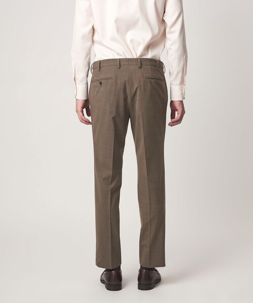 green label relaxing(グリーンレーベルリラクシング)の「A+ TWPU チドリ スリム セットアップ パンツ スラックス -ウォッシャブル・ストレッチ・ウエストアジャスター-(スーツパンツ・メンズ・ブラウン系・XXL/M/XL/L/S)」の9枚目の写真