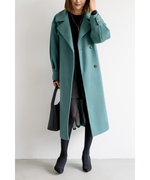 M.deux（エムドゥ）の「3wayウールライクロングコート（テーラードジャケット・レディース・ブラウン・MEDIUM）」の2枚目の写真