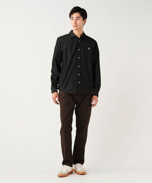 BEAMS HEART(ビームスハート)の「【6/18値下げ】コーヒー エンブレム ステッチ デニムシャツ(シャツ/ブラウス・メンズ・ブラック/インディゴブルー・XL/L/M/S)」の4枚目の写真