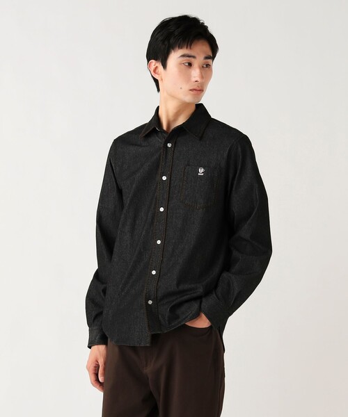 BEAMS HEART(ビームスハート)の「【6/18値下げ】コーヒー エンブレム ステッチ デニムシャツ(シャツ/ブラウス・メンズ・ブラック/インディゴブルー・XL/L/M/S)」の6枚目の写真