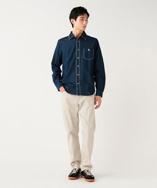 BEAMS HEART(ビームスハート)の「【6/18値下げ】コーヒー エンブレム ステッチ デニムシャツ(シャツ/ブラウス・メンズ・ブラック/インディゴブルー・XL/L/M/S)」の8枚目の写真