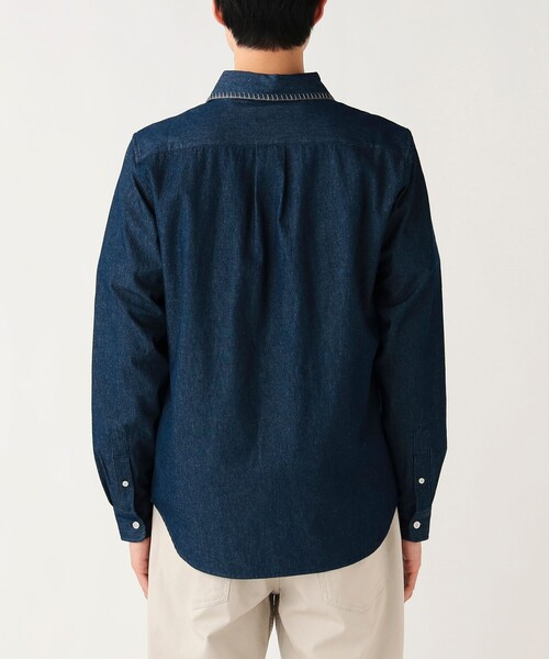 BEAMS HEART(ビームスハート)の「【6/18値下げ】コーヒー エンブレム ステッチ デニムシャツ(シャツ/ブラウス・メンズ・ブラック/インディゴブルー・XL/L/M/S)」の11枚目の写真