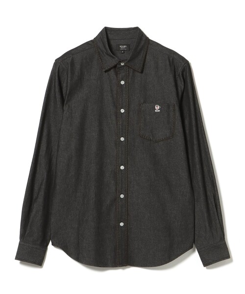 BEAMS HEART(ビームスハート)の「【6/18値下げ】コーヒー エンブレム ステッチ デニムシャツ(シャツ/ブラウス・メンズ・ブラック/インディゴブルー・XL/L/M/S)」の16枚目の写真