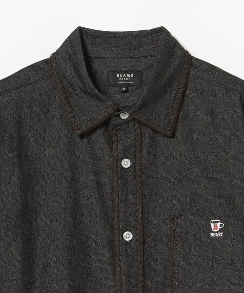 BEAMS HEART(ビームスハート)の「【6/18値下げ】コーヒー エンブレム ステッチ デニムシャツ(シャツ/ブラウス・メンズ・ブラック/インディゴブルー・XL/L/M/S)」の17枚目の写真