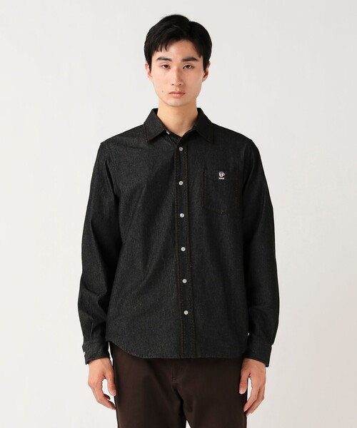 BEAMS HEART(ビームスハート)の「【6/18値下げ】コーヒー エンブレム ステッチ デニムシャツ(シャツ/ブラウス・メンズ・ブラック/インディゴブルー・XL/L/M/S)」の3枚目の写真
