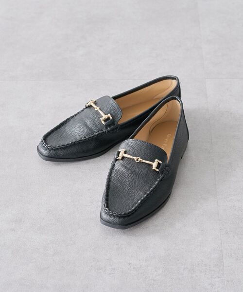 Green Parks(グリーンパークス)の「ソフトビットローファー(ローファー・レディース・ブラック/アイボリー・L/S/M)」の2枚目の写真