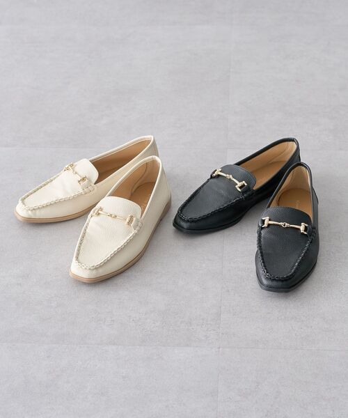 Green Parks(グリーンパークス)の「ソフトビットローファー(ローファー・レディース・ブラック/アイボリー・L/S/M)」の3枚目の写真