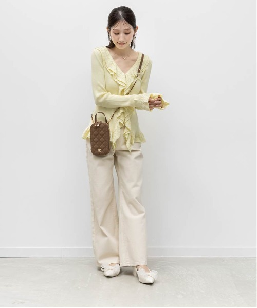 RANDA(ランダ)の「2WAY シアーリボンチャンキーヒールパンプス(パンプス・レディース・アイボリー/ブルー/ブラック・25/24.5/22.5/23.5/24/22/23/25.5)」の5枚目の写真