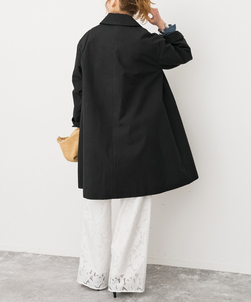 Spick & Span（スピックアンドスパン）の「TRADITIONAL WEATHERWEAR 別注LINTON *（ステンカラーコート・レディース・ベージュ/ブラック・34）」の10枚目の写真