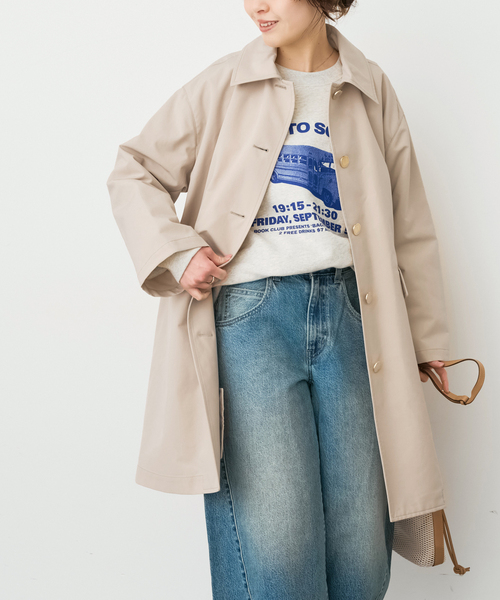 Spick & Span（スピックアンドスパン）の「TRADITIONAL WEATHERWEAR 別注LINTON *（ステンカラーコート・レディース・ベージュ/ブラック・34）」の11枚目の写真