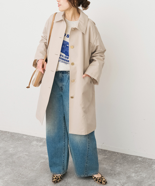 Spick & Span（スピックアンドスパン）の「TRADITIONAL WEATHERWEAR 別注LINTON *（ステンカラーコート・レディース・ベージュ/ブラック・34）」の13枚目の写真