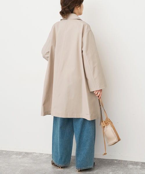 Spick & Span（スピックアンドスパン）の「TRADITIONAL WEATHERWEAR 別注LINTON *（ステンカラーコート・レディース・ベージュ/ブラック・34）」の14枚目の写真