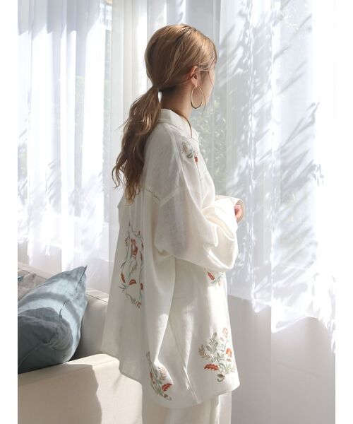 Ungrid（アングリッド）の「エンブロイダリーエスニックシャツ（シャツ/ブラウス・レディース・オフホワイト/オレンジ/ブラック・FREE）」の14枚目の写真