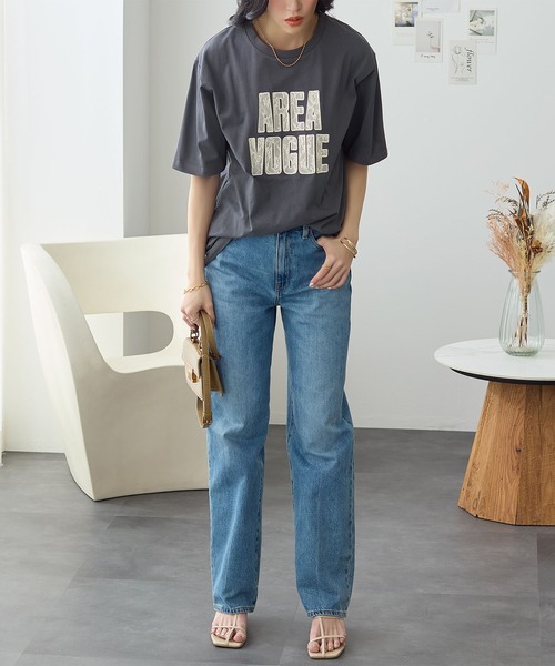 ReDial(リダイアル)の「レースロゴTシャツ(Tシャツ/カットソー・レディース・ライトグレー/チャコールグレー/ホワイト・M/L/LL/3L)」の18枚目の写真