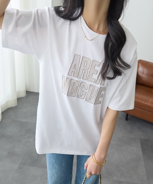 ReDial(リダイアル)の「レースロゴTシャツ(Tシャツ/カットソー・レディース・ライトグレー/チャコールグレー/ホワイト・M/L/LL/3L)」の22枚目の写真