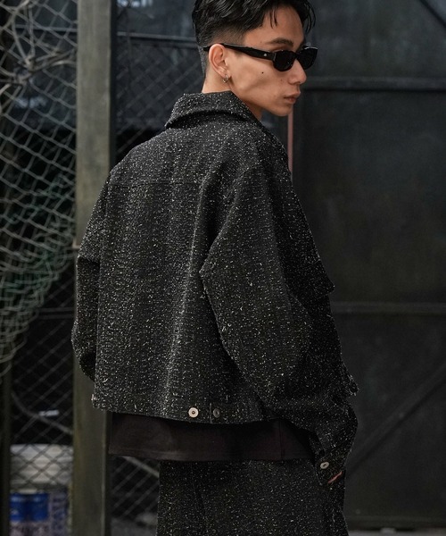 LANDNESS（ランドネス）の「【LANDNESS/ランドネス】NEP DENIM ZIP JACKET/ネップデニムジップジャケット（デニムジャケット・メンズ・ブラック/インディゴブルー・S/M/L）」の8枚目の写真