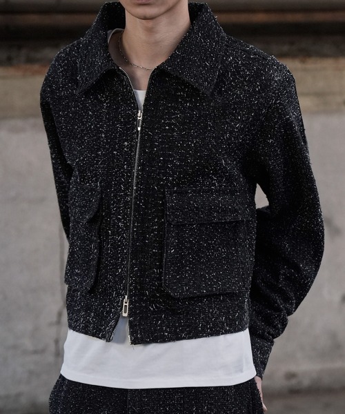 LANDNESS（ランドネス）の「【LANDNESS/ランドネス】NEP DENIM ZIP JACKET/ネップデニムジップジャケット（デニムジャケット・メンズ・ブラック/インディゴブルー・S/M/L）」の14枚目の写真