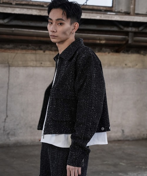 LANDNESS（ランドネス）の「【LANDNESS/ランドネス】NEP DENIM ZIP JACKET/ネップデニムジップジャケット（デニムジャケット・メンズ・ブラック/インディゴブルー・S/M/L）」の12枚目の写真