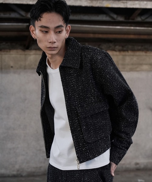 LANDNESS（ランドネス）の「【LANDNESS/ランドネス】NEP DENIM ZIP JACKET/ネップデニムジップジャケット（デニムジャケット・メンズ・ブラック/インディゴブルー・S/M/L）」の13枚目の写真