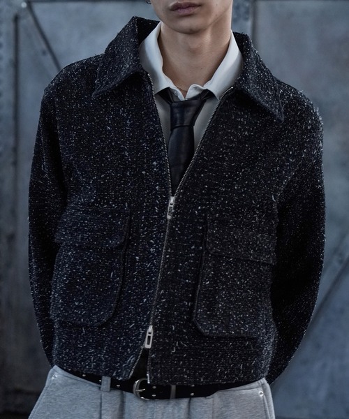 LANDNESS（ランドネス）の「【LANDNESS/ランドネス】NEP DENIM ZIP JACKET/ネップデニムジップジャケット（デニムジャケット・メンズ・ブラック/インディゴブルー・S/M/L）」の19枚目の写真