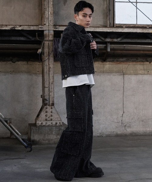 LANDNESS（ランドネス）の「【LANDNESS/ランドネス】NEP DENIM ZIP JACKET/ネップデニムジップジャケット（デニムジャケット・メンズ・ブラック/インディゴブルー・S/M/L）」の16枚目の写真